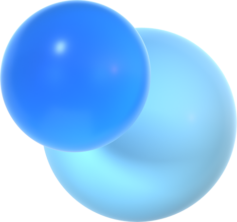 Two glossy spheres